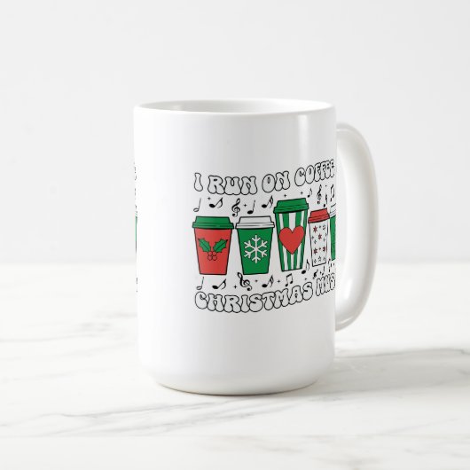 おもしろいカップのクリスマスコーヒーことわざフェスティバル コーヒーマグカップ (正面右)