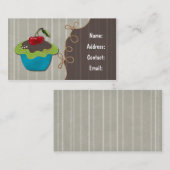 おもしろいカップケーキの名刺 名刺 (正面/裏面)
