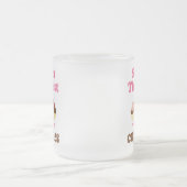 おもしろいカップケーキの言語療法士のために働きます フロストグラスマグカップ (中央)