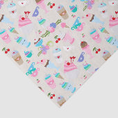 おもしろいカップケーキスイーツ誕生日パーティーパターン 薄葉紙 (詳細)