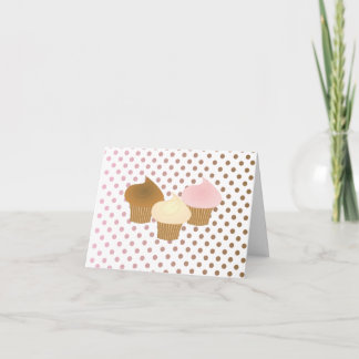 おもしろいカップケーキトリオ カード