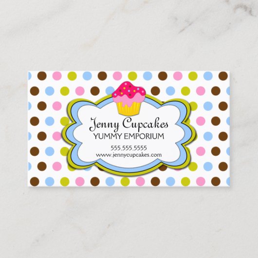 おもしろいカップケーキベーカリー 名刺 (正面)
