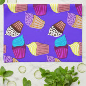 おもしろいカップケーキ キッチンタオル (折り畳み)