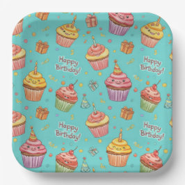 おもしろいカップケーキ、Natasha Us ペーパープレート