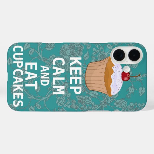 おもしろいカップケ保ーケ食べークとカップケーキ Case-Mate iPhoneケース (裏面 (横))