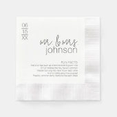 おもしろいカップルに関すモダンる事実 – 結婚 縁ありカクテルナプキン (正面)