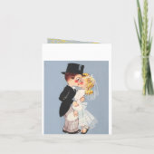 おもしろいカップ結婚ル 招待状 (裏面)