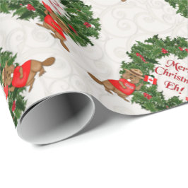 おもしろいカナダクリスマスEh 2 ラッピングペーパー