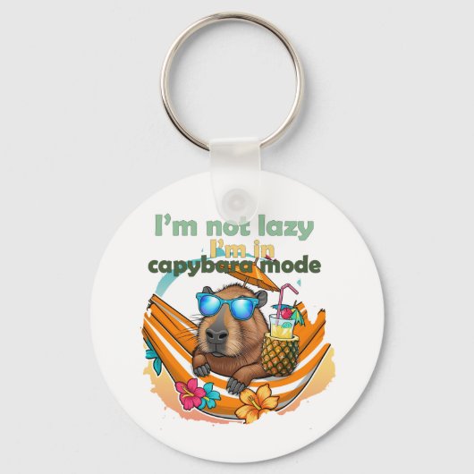おもしろいカピバラ愛好家のギフト,かわいいカピバラ,wしない キーホルダー (正面)