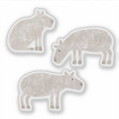 おもしろいカピバラ シール (正面)