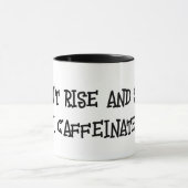 おもしろいカフェイン化引用文 マグカップ (中央)