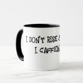 おもしろいカフェイン引用文と太陽 マグカップ (正面左)