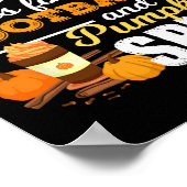 おもしろいカボチャスパイス引用文ギフト秋はフットル ポスター (角)