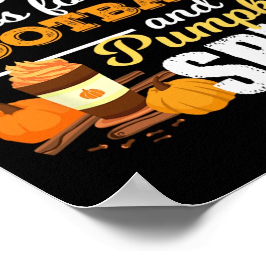 おもしろいカボチャスパイス引用文ギフト秋はフットル ポスター (角)