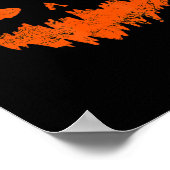 おもしろいカボチャハロウィーンのカボチャのちょうちん怖カボチャ顔ホール ポスター (角)