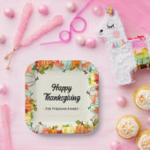 おもしろいカボチャ感謝祭ディナー ペーパープレート (パーティー)