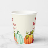 おもしろいカボチャ感謝祭紙カップ 紙コップ (右)