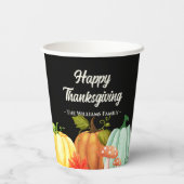 おもしろいカボチャ感謝祭紙カップ 紙コップ (裏面)