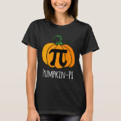 おもしろいカボチャPiハロウィーンのコスチューム数学デイオレンジ Tシャツ (正面)