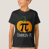 おもしろいカボチャPiハロウィーンのコスチューム数学デイオレンジ Tシャツ (正面)