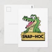 おもしろいカメの好きな人と動物園の飼育員 ワニ ポストカード (正面/裏面)