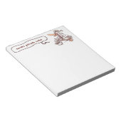 おもしろいカモが床に横たわカスタムる ノートパッド (アングル)