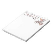 おもしろいカモが床に横たわカスタムる ノートパッド (回転)