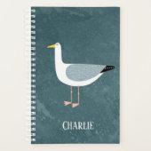 おもしろいカモメパーソナライズされた プランナー手帳 (正面)
