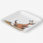 おもしろいカモメ予測できな走ン動物 ペーパープレート (傾斜あり)