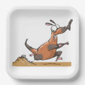 おもしろいカモメ予測できな走ン動物 ペーパープレート (正面)