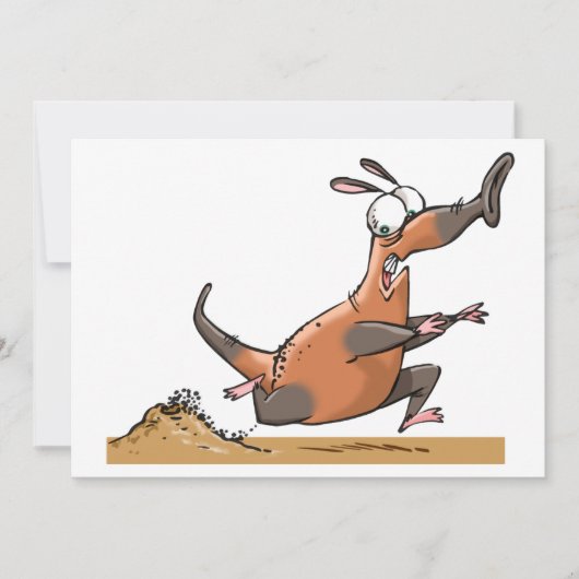 おもしろいカモメ予測できな走ン動物 招待状 (正面)