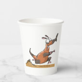 おもしろいカモメ予測できな走ン動物 紙コップ (正面)