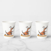 おもしろいカモメ予測できな走ン動物 紙コップ