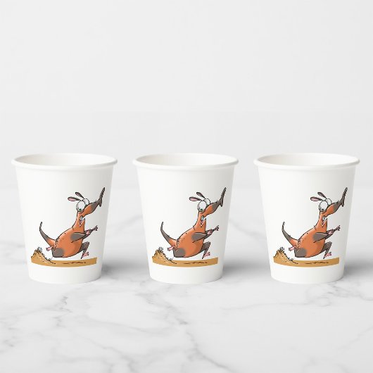 おもしろいカモメ予測できな走ン動物 紙コップ