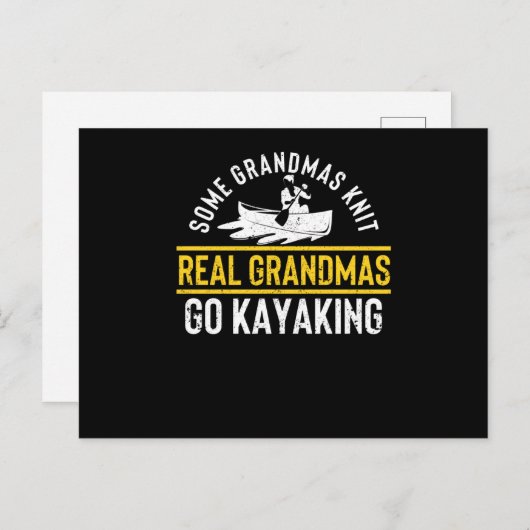 おもしろいカヤッカーSome grannies編み物実在 ポストカード (正面/裏面)