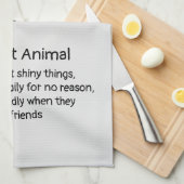 おもしろいカラス鳥霊アニマルユーモア引用文トーテム キッチンタオル (四つ折り)