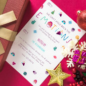 おもしろいカラフルお祝い絵文字パーティー シーズンカード