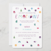 おもしろいカラフルお祝い絵文字パーティー シーズンカード (正面)