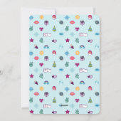 おもしろいカラフルお祝い絵文字パーティー シーズンカード (裏面)