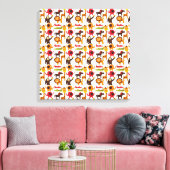 おもしろいカラフルかわいいジャングルビレッジサファリ動物園 キャンバスプリント (インサイチュ (リビング))