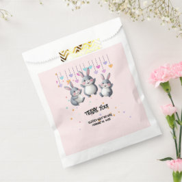 おもしろいカラフルかわいいホッパーズバニーベビーシャワー フェイバーバッグ