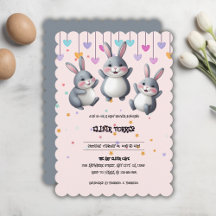 おもしろいカラフルかわいいホッパーズバニーベビーシャワー