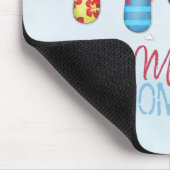 おもしろいカラフルかわいい熱帯ビーチサンダル マウスパッド (コーナー)