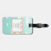 おもしろいカラフルかわいい鳥ホットエアバルーン夏 ラゲッジタグ (裏面横)