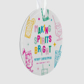 おもしろいカラフルが元気にクリスマス オーナメント (正面)