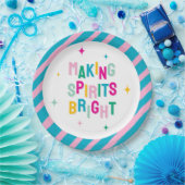 おもしろいカラフルが元気にクリスマス ペーパープレート (パーティー)