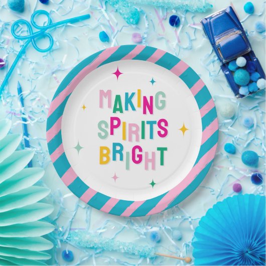 おもしろいカラフルが元気にクリスマス ペーパープレート (パーティー)