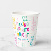 おもしろいカラフルが元気にクリスマス 紙コップ (正面)