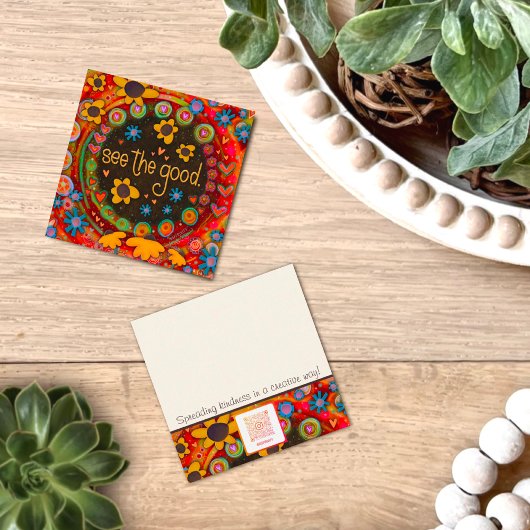 おもしろいカラフルが善意書をインスパイア見る スクエア名刺