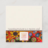 おもしろいカラフルが善意書をインスパイア見る スクエア名刺 (裏面)